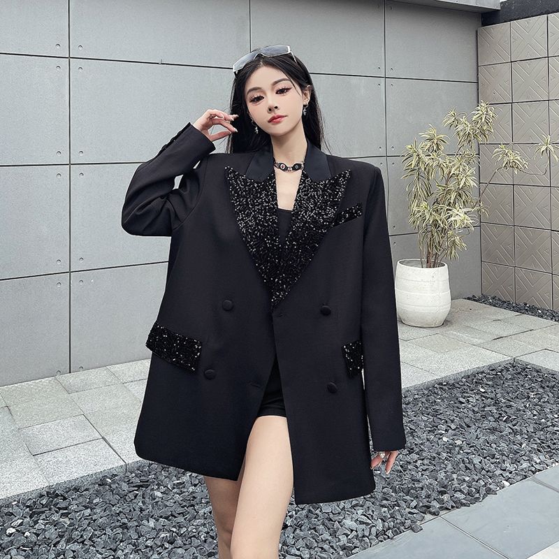 Velvet Blazer Women - 2026 New Woman Long-sleeved Casual All-Match
