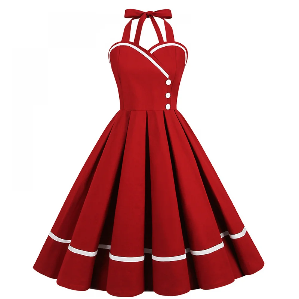 Women Fashion 80S - Halloween 50s 60s 80s Retro Dress