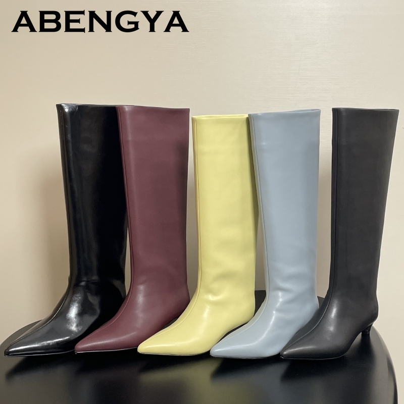 Women'S Fashion Boots 2025 - 2025 Autumn Winter Kitten Heels Knee-High