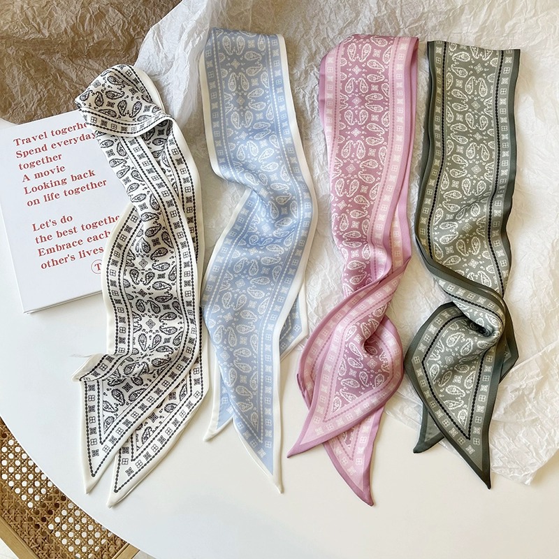 Women Fashion Necktie - Set Series Silk Satin Scarf Women