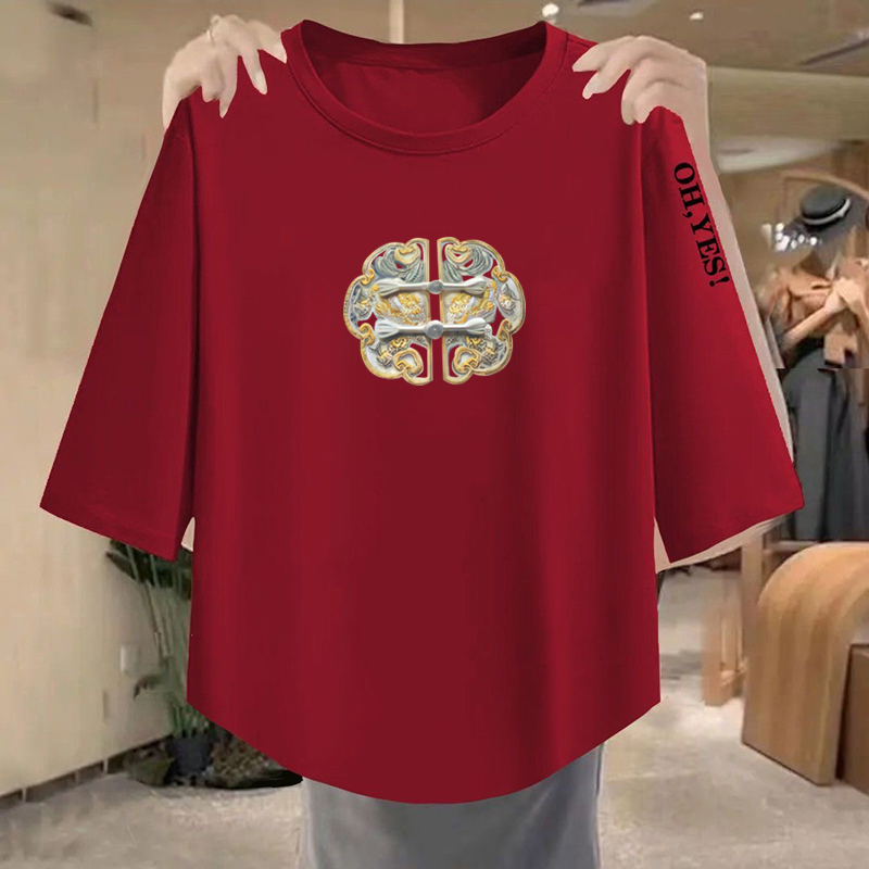 Women Fashion Over 40 - Slimming Effect Casual Simple Style T-Shirt