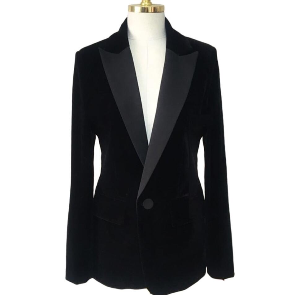 Velvet Blazer Women - Phụ Nữ Nhung Cộc Tay Cho