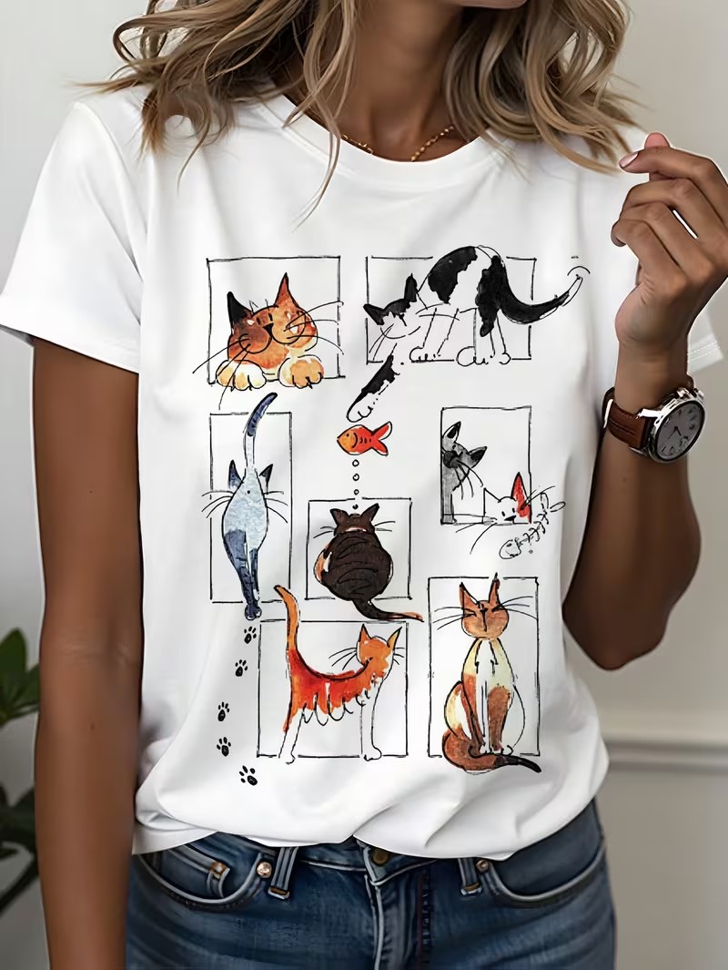 Women Fashion Pose - Women's 90s Casual T Shirt Graphic
