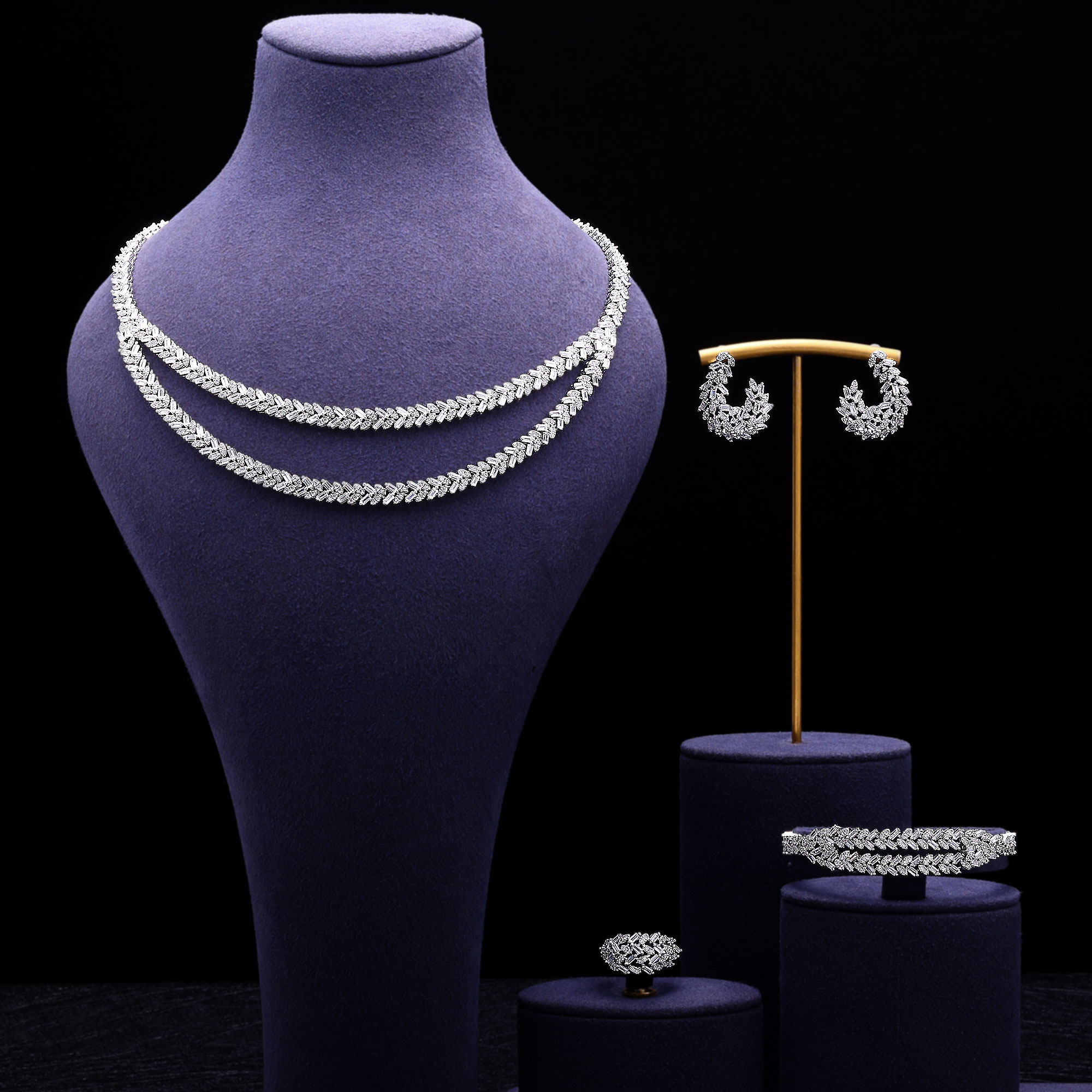Women Fashion Uae - Luxury Elegant Bridal Jewelry Set Cubic