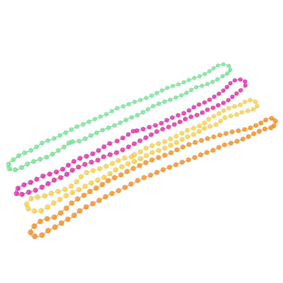 Women'S Fashion From The 70S - 4Pcs Plastic Bead Necklace Women Neon