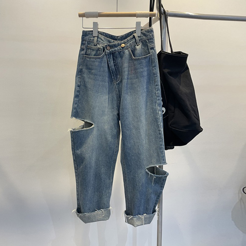 Women'S Fashion Trousers - Summer Women Ripped Jeans High Waisted