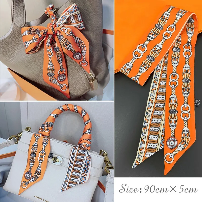Women Fashion Necktie - Fashion Skinny Silk Scarf for Women