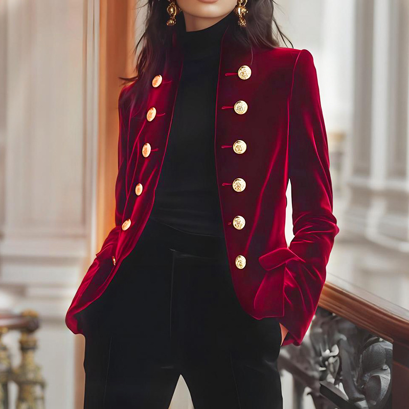 Velvet Blazer Women - 2025 Autumn and Winter New Women's