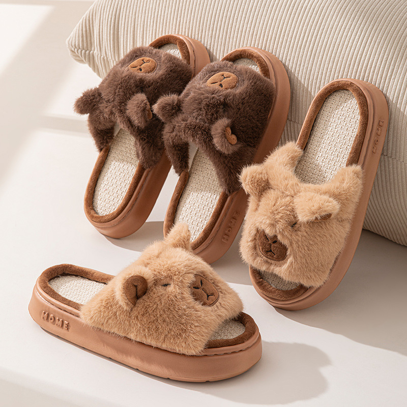 Women Fashion Store - Hemp Cartoon Women's Slippers Home Flats