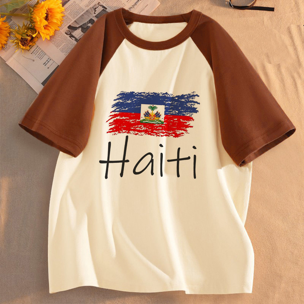 Haiti t-shirt women gothic 80s - đánh giá và giá Women Fashion 80S