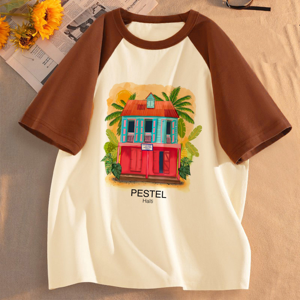 Haiti t-shirt women gothic 80s - đánh giá và giá Women Fashion 80S