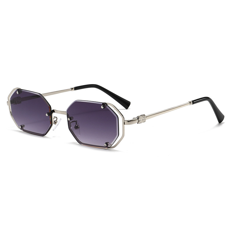 Polygonal metal sunglasses ret - đánh giá và giá Women Fashion Pose