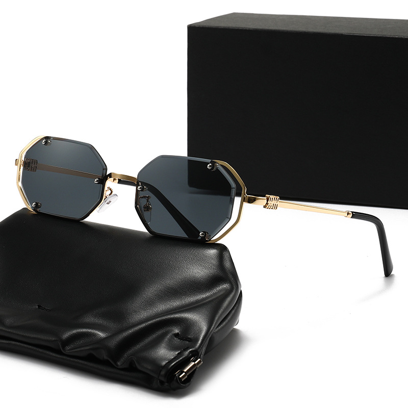 Polygonal metal sunglasses ret - đánh giá và giá Women Fashion Pose