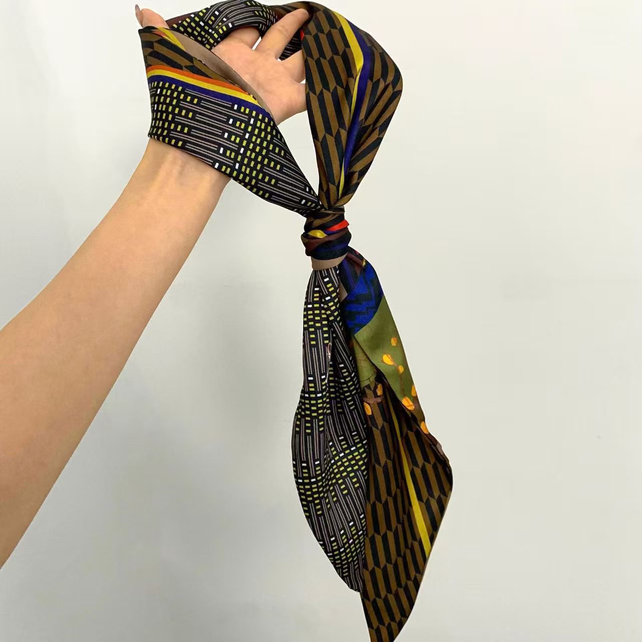 Luxury Print Long Hair Ribbon  - đánh giá và giá Women Fashion Necktie