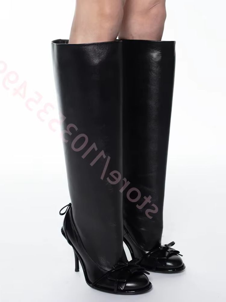2026 Autumn Green Round Bow Kn - đánh giá và giá Women'S Fashion Boots 2025