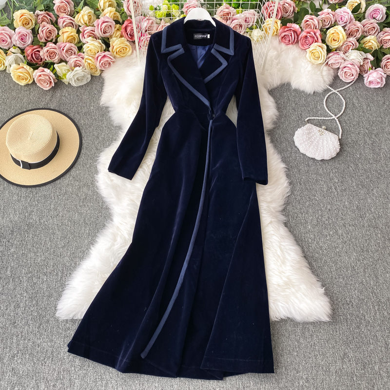 Mùa Thu Và Mùa Đông Nhung Đen  - đánh giá và giá Velvet Blazer Women