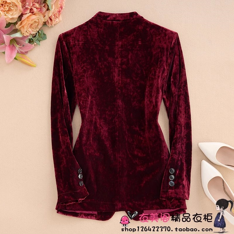 Spring And Autumn New Printed  - đánh giá và giá Velvet Blazer Women