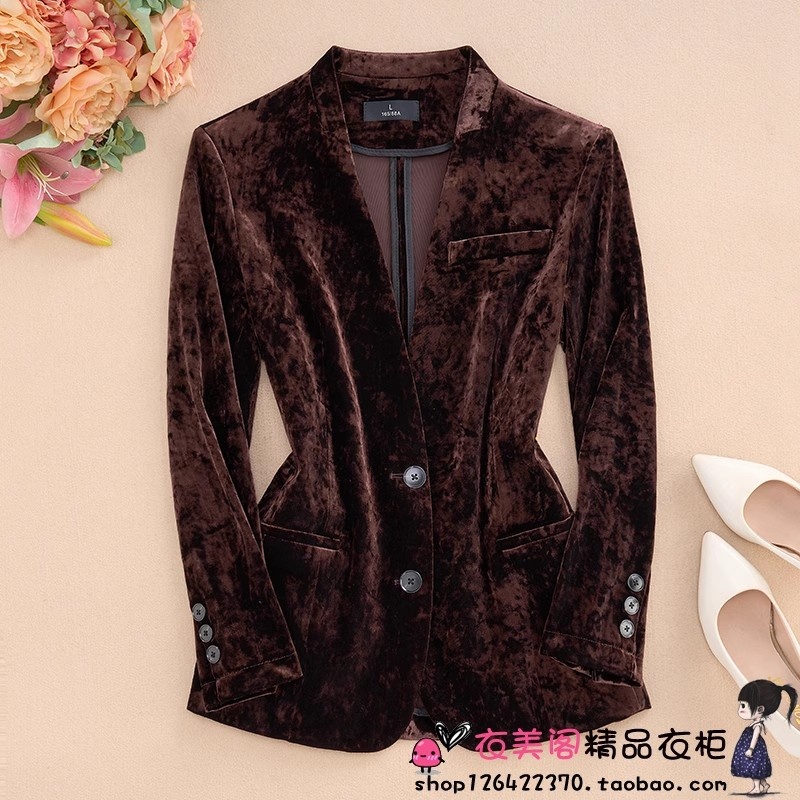 Spring And Autumn New Printed  - đánh giá và giá Velvet Blazer Women