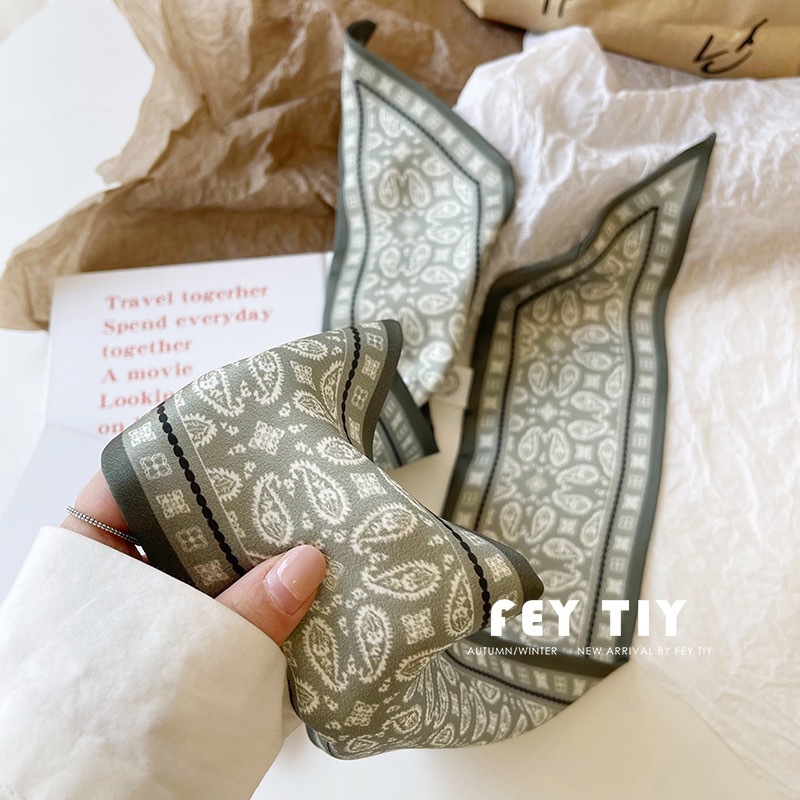Set Series Silk Satin Scarf Wo - đánh giá và giá Women Fashion Necktie
