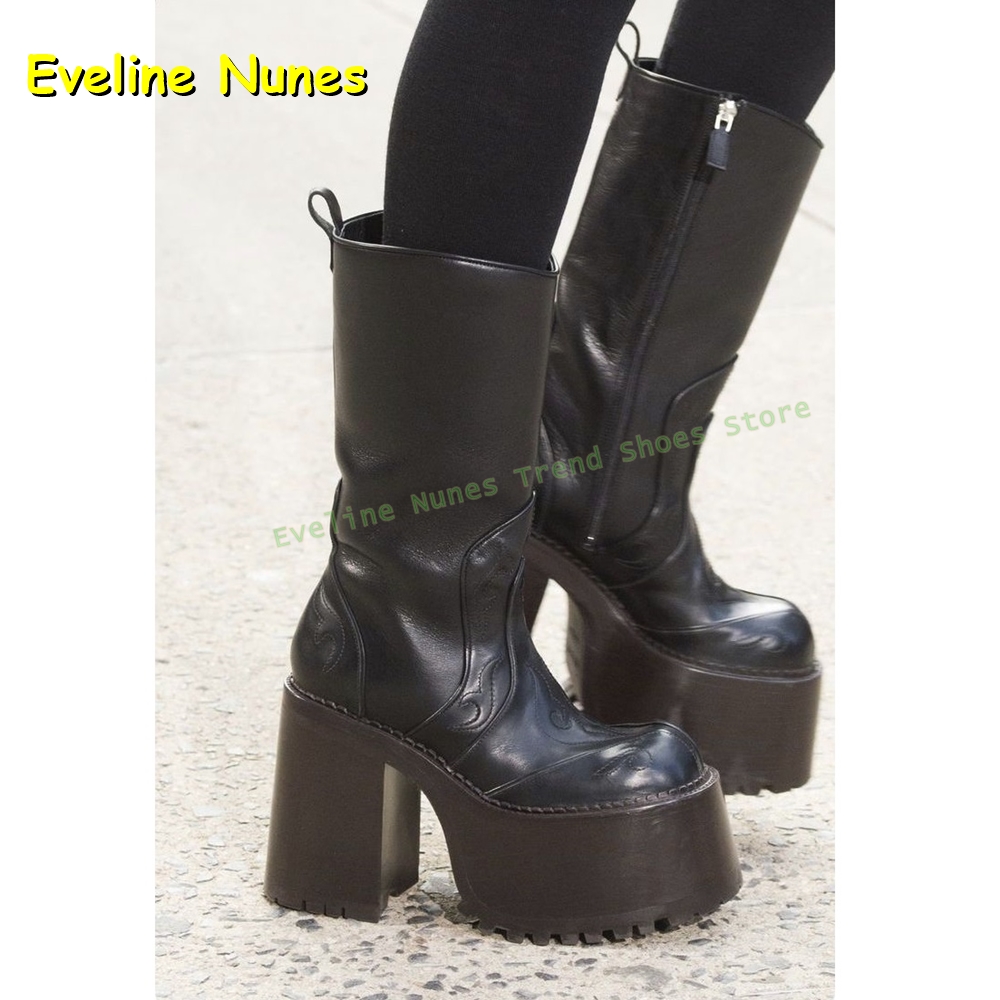 Embroidery Platform Knee High  - đánh giá và giá Women'S Fashion Boots 2025