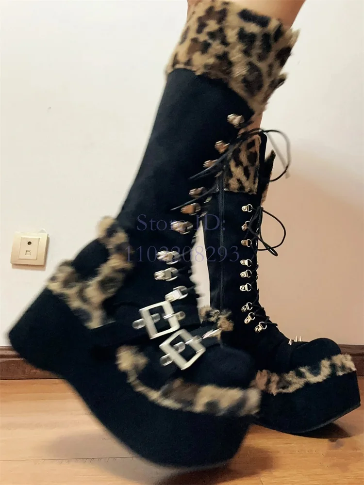 Leopard Fur Knee-high Boots So - đánh giá và giá Women'S Fashion Boots 2025