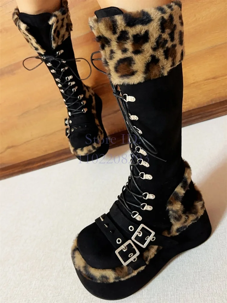 Leopard Fur Knee-high Boots So - đánh giá và giá Women'S Fashion Boots 2025