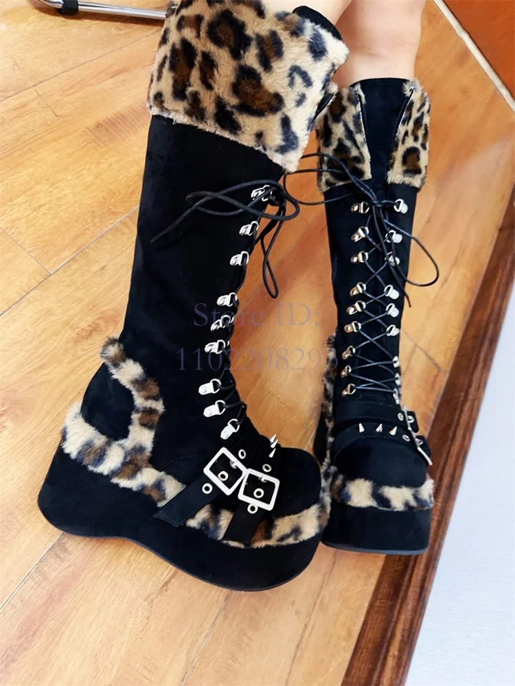 Leopard Fur Knee-high Boots So - đánh giá và giá Women'S Fashion Boots 2025