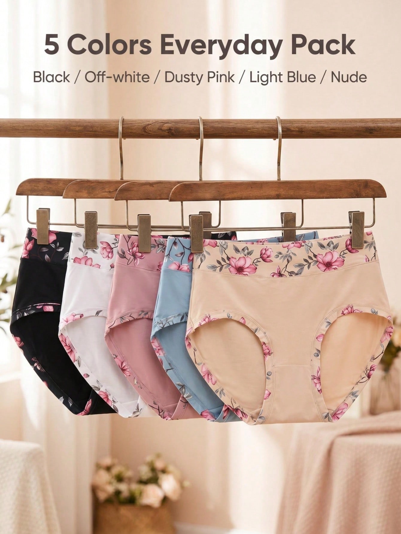 5PCS Plus Size Women's Flower  - đánh giá và giá Trend Women Fashion