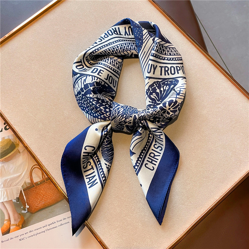 Letter Printing Silk Satin Han - đánh giá và giá Women Fashion Necktie