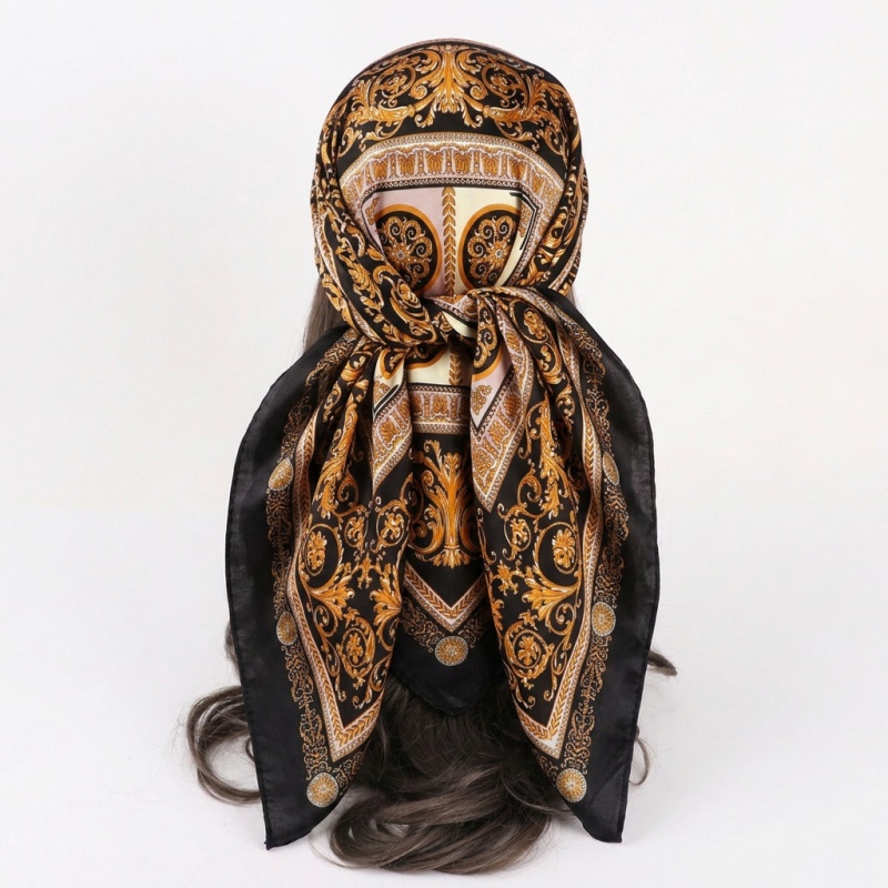 Vintage Satin Square Scarf Wom - đánh giá và giá Women Fashion Necktie