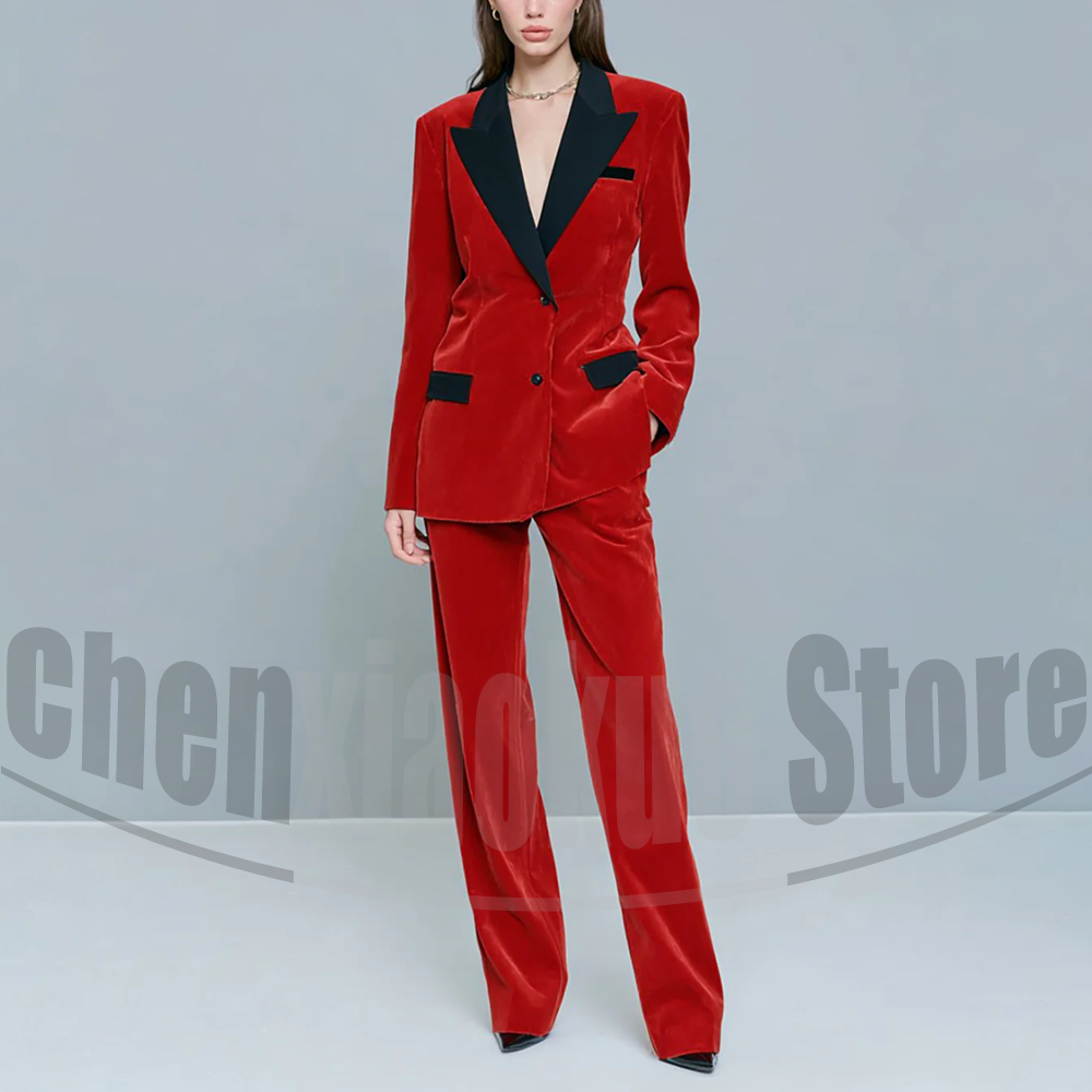Chic Women Velvet Suit 2 Piece - đánh giá và giá Velvet Blazer Women