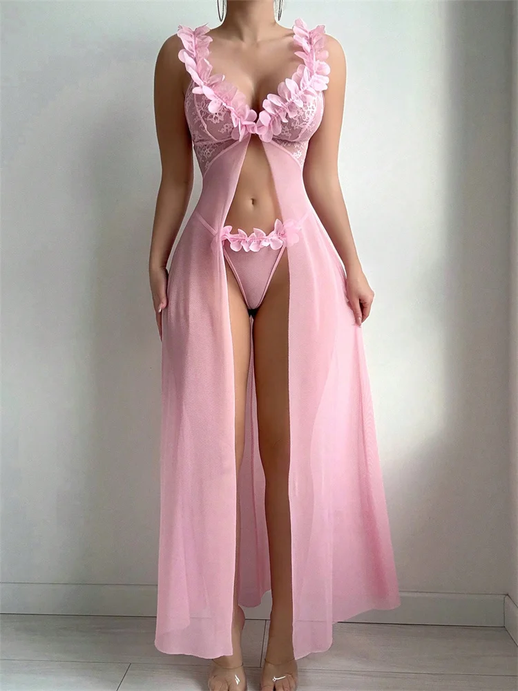 Pink Floral Sexy Nighties Wome - đánh giá và giá Women'S Fashion Line