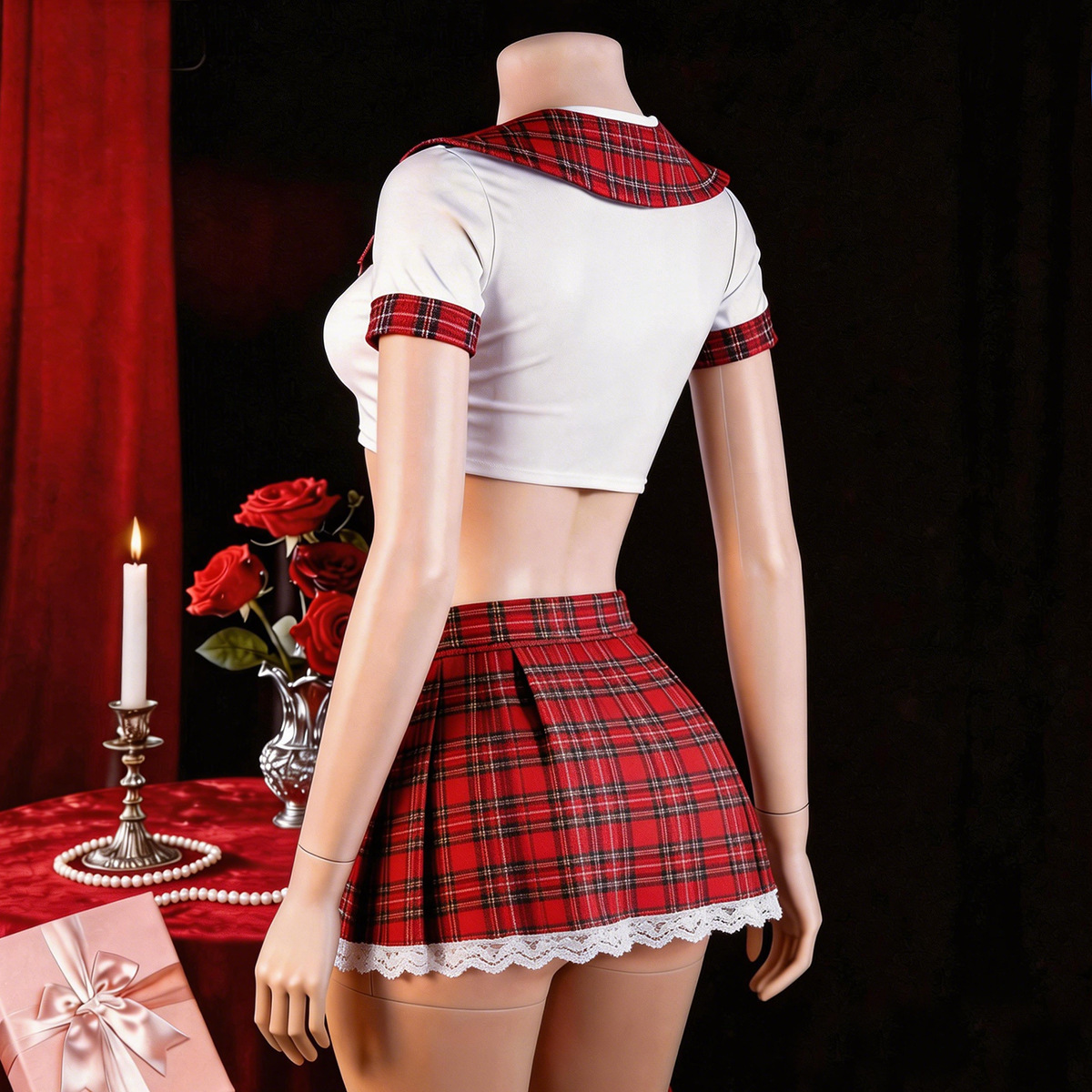 Red Sexy Lingerie Woman Porno  - đánh giá và giá Women'S Fashion Line