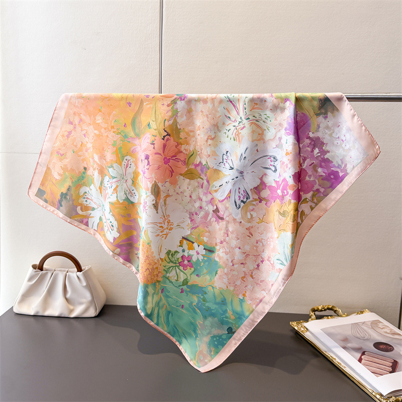 70*70cm Square Silk Scarf for  - đánh giá và giá Women Fashion Necktie
