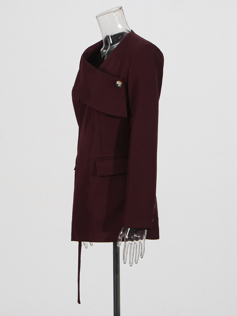 TWOTWINSTYLE Solid Asymmetrica - đánh giá và giá Velvet Blazer Women