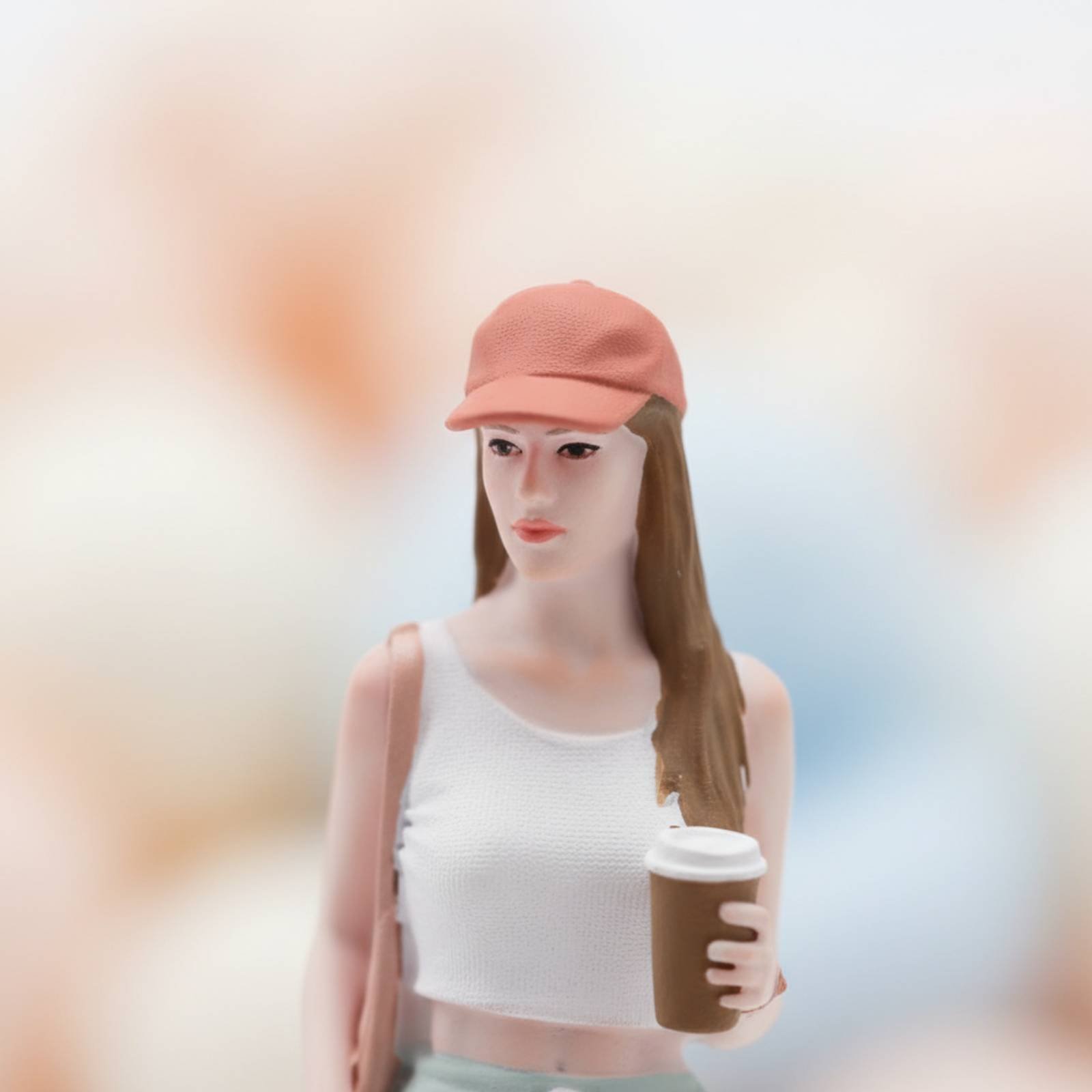 Girl Figure Holding Coffee Col - đánh giá và giá Women Fashion Pose