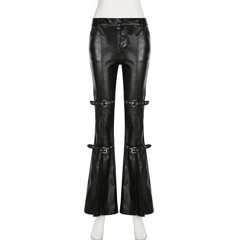 Women's PU Leather Flare Pants - đánh giá và giá Women'S Fashion Trousers