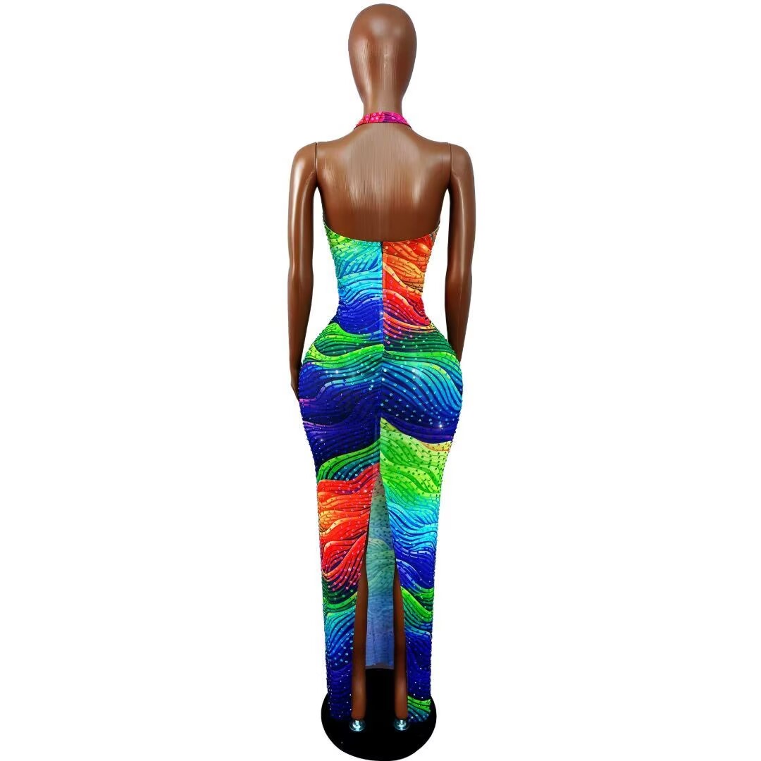 Irregular Line Pattern Designe - đánh giá và giá Women Fashion Designer Dresses Photos